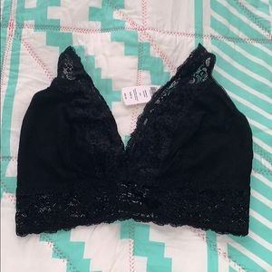 Soma Bralette Lace Plunge XL Black NWOT